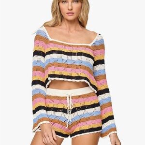 L*Space Lost Tides Short - Maldives Stripes
